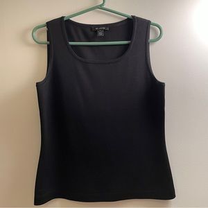 St. John Black Milano Knit Contour Tank